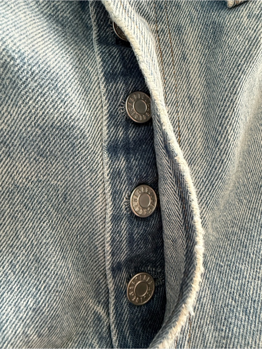 AGOLDE Wide Leg Light Wash Button Fly Jeans NEW Sample Size 27 - Picture 5 of 8